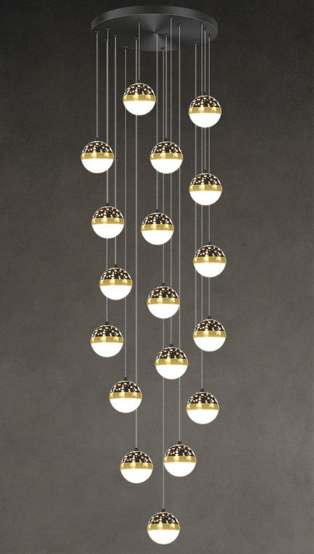 Nordic Luxury Luxury Villa Staircase Chandelier