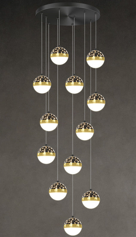 Nordic Luxury Luxury Villa Staircase Chandelier