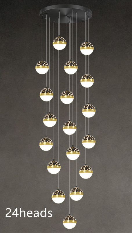 Nordic Luxury Luxury Villa Staircase Chandelier