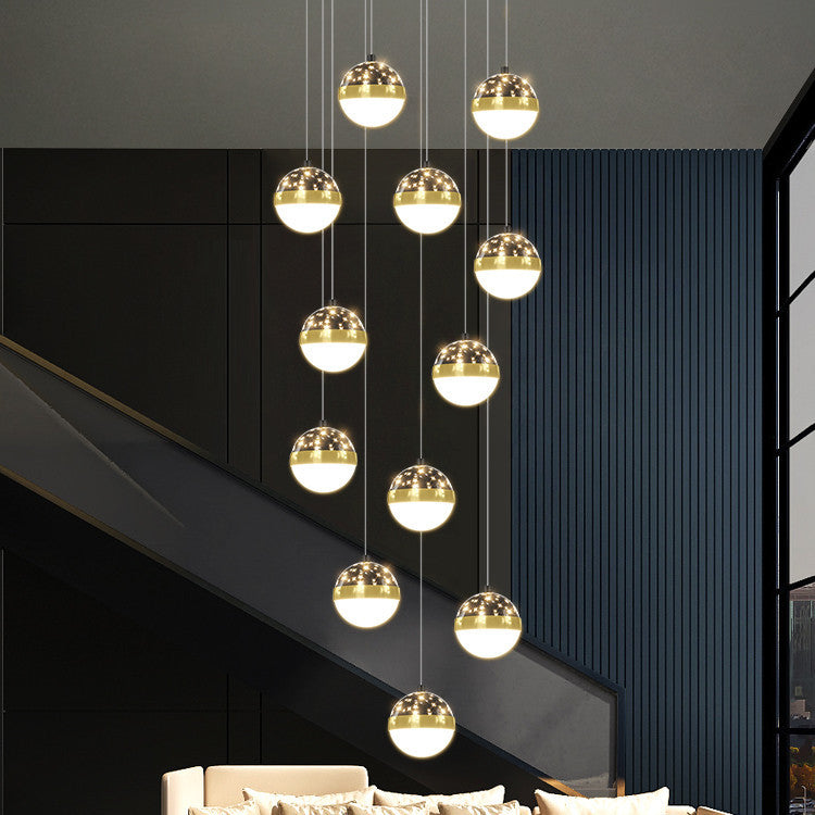 Nordic Luxury Luxury Villa Staircase Chandelier