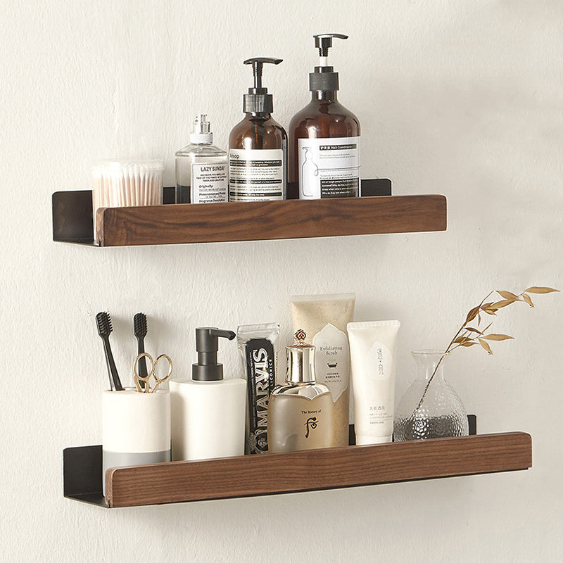 Solid Wood Bathroom Floating Shelves