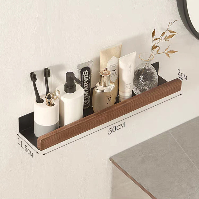 Solid Wood Bathroom Floating Shelves