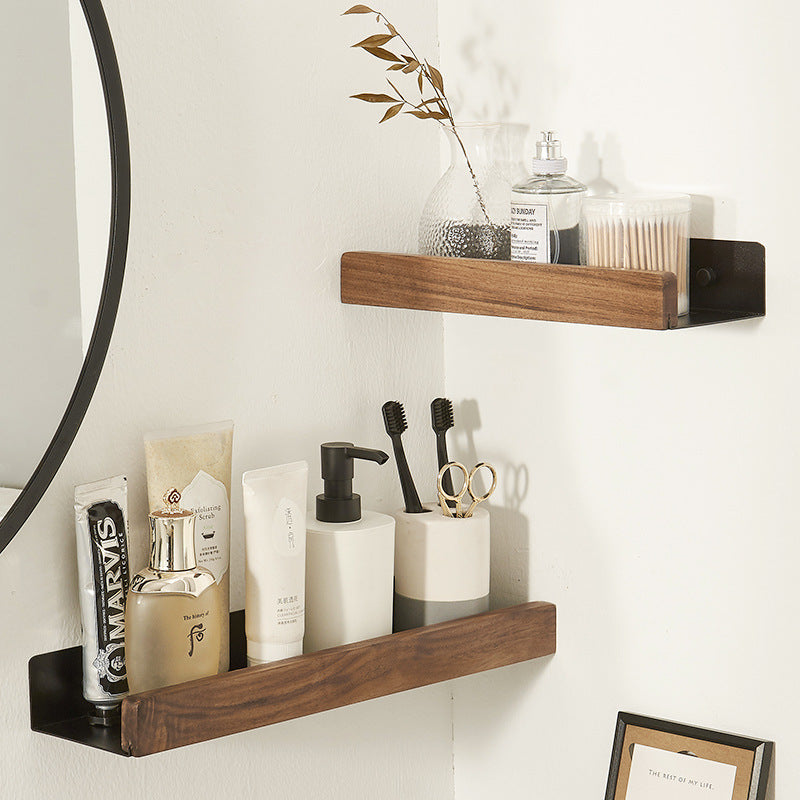 Solid Wood Bathroom Floating Shelves