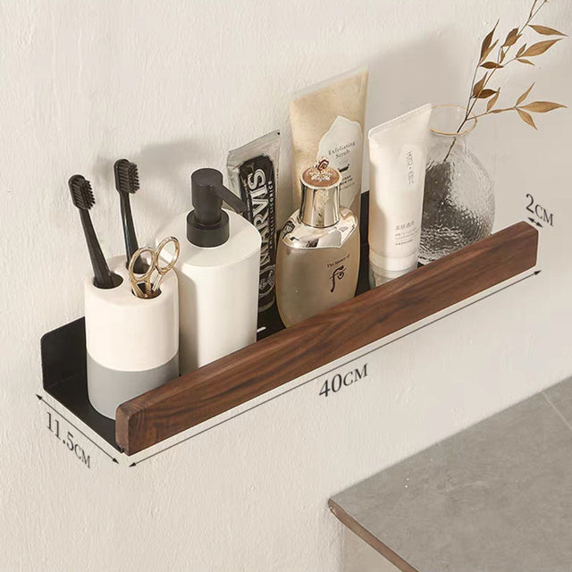 Solid Wood Bathroom Floating Shelves